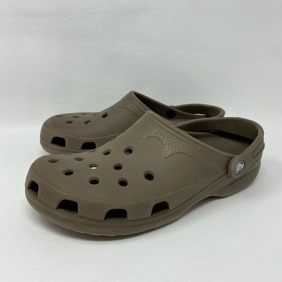 Crocs M8-9 W10-11 Brown Slip On Waterproof Outdoor Garden Sandals Clogs - Picture 2 of 15